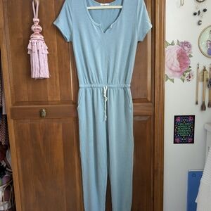 Comfy Sky Blue Jumpsuit